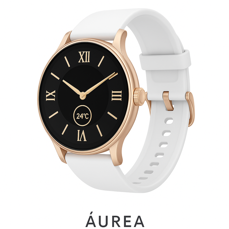 Smartwatch ÁUREA 40mm | TELA AMOLED | DUAS PULSEIRAS