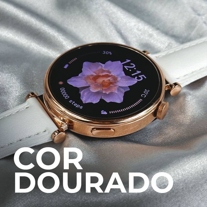 Smartwatch ÁUREA 40mm | TELA AMOLED | DUAS PULSEIRAS