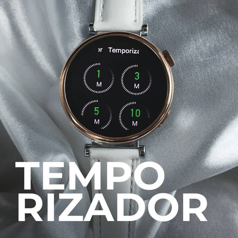 Smartwatch ÁUREA 40mm | TELA AMOLED | DUAS PULSEIRAS