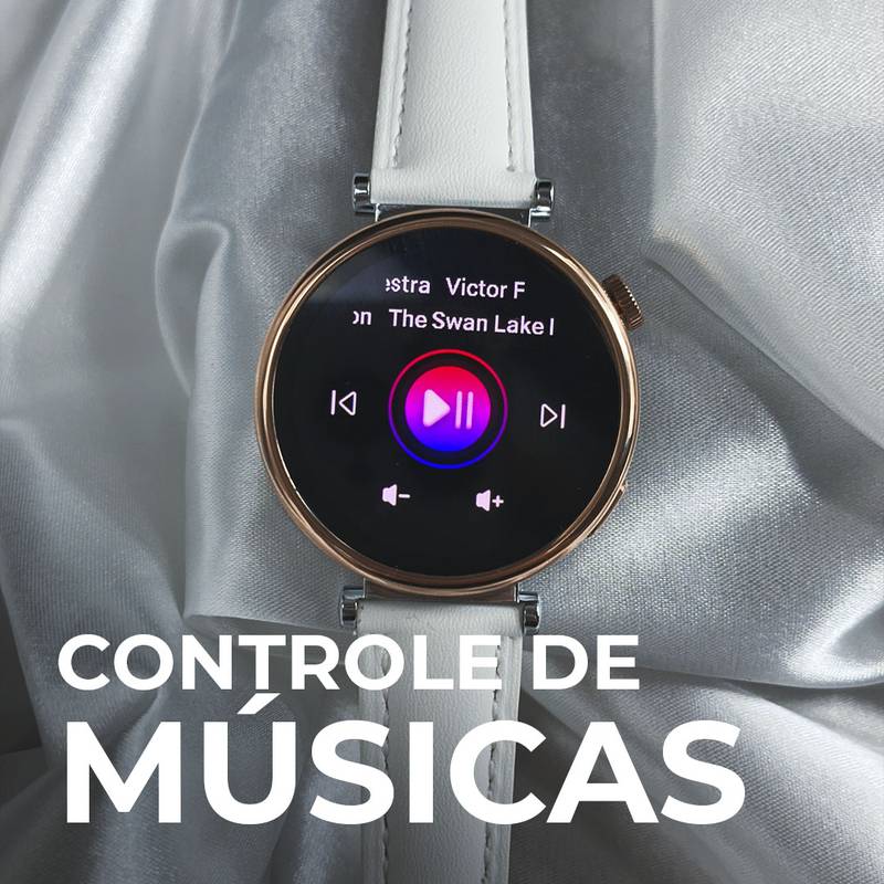 Smartwatch ÁUREA 40mm | TELA AMOLED | DUAS PULSEIRAS