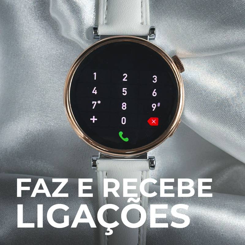 Smartwatch ÁUREA 40mm | TELA AMOLED | DUAS PULSEIRAS