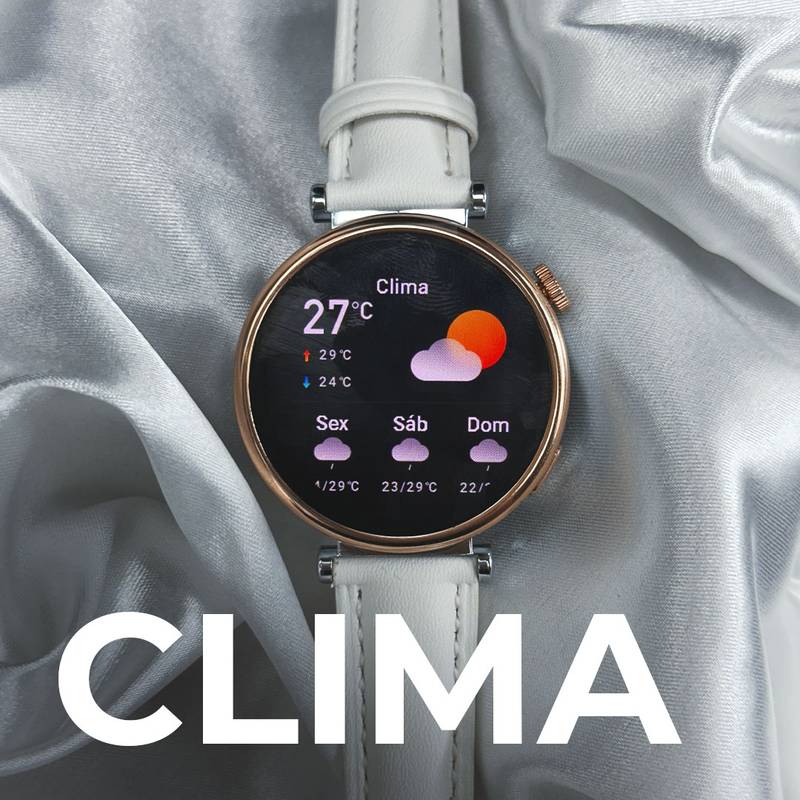 Smartwatch ÁUREA 40mm | TELA AMOLED | DUAS PULSEIRAS