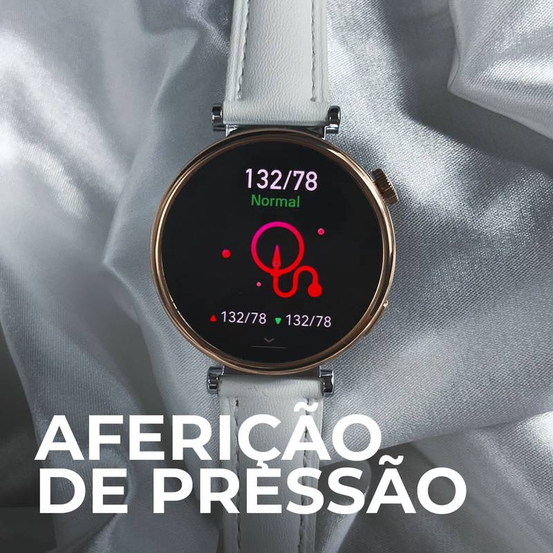 Smartwatch ÁUREA 40mm | TELA AMOLED | DUAS PULSEIRAS