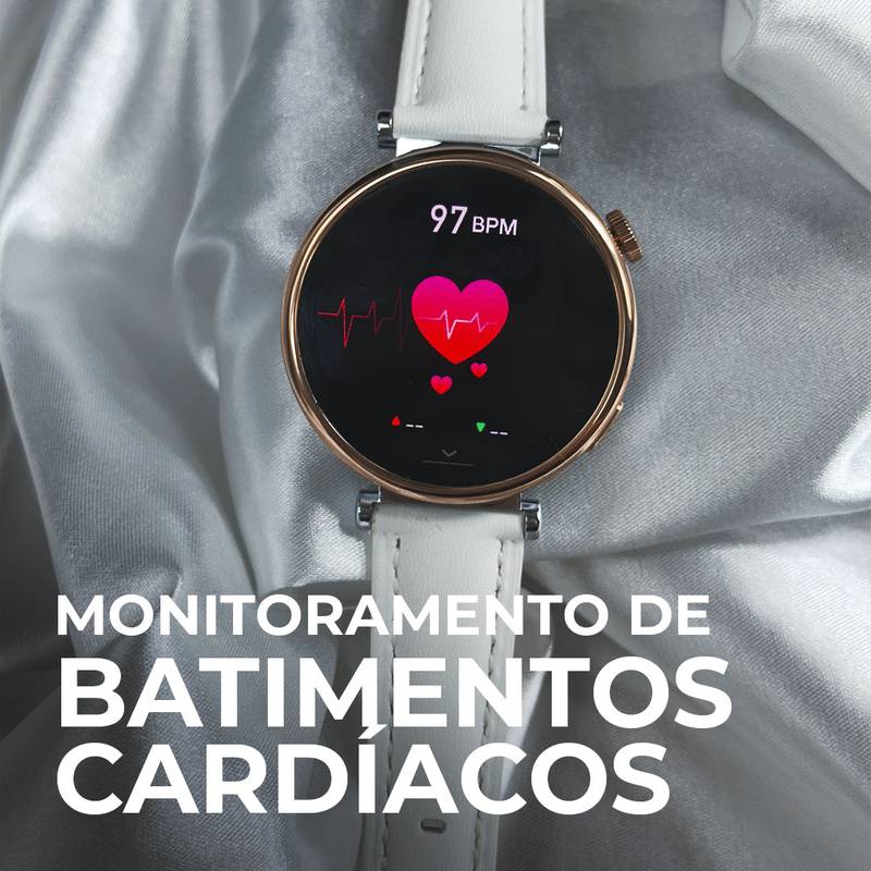 Smartwatch ÁUREA 40mm | TELA AMOLED | DUAS PULSEIRAS
